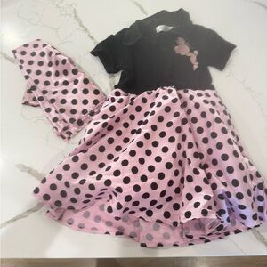 Trish Scully Costume 1950s Car Hop/Poodle Dress with silk scarf